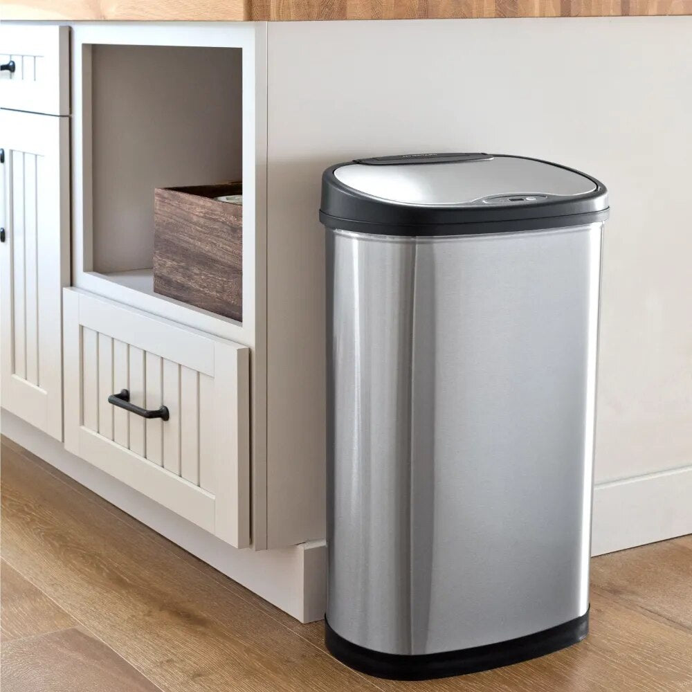 NINESTARS Automatic Touchless Infrared Motion Sensor Trash Can