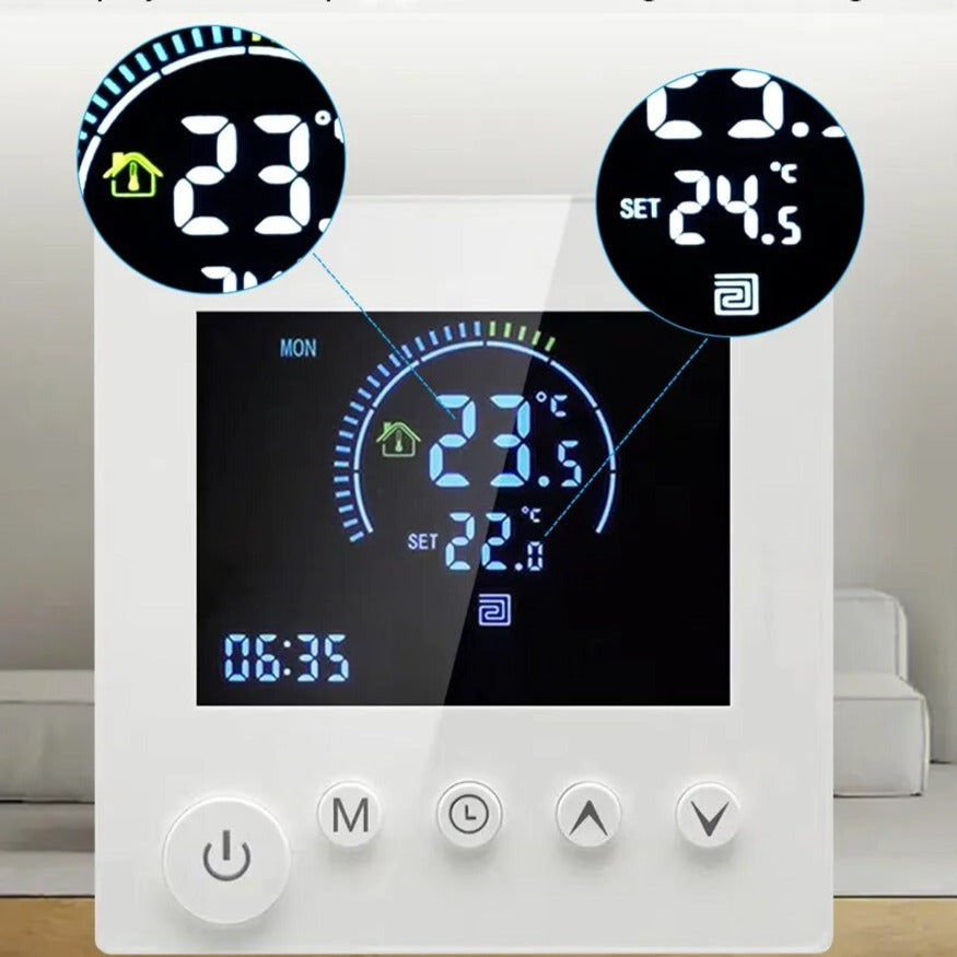 WiFi Smart Wall Thermostat with Tuya App