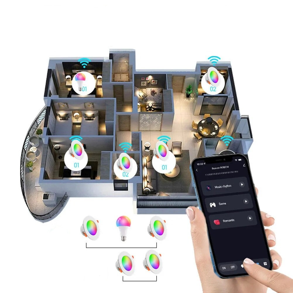 Smart Recessed LED Downlight Compatible with Alexa and Google Home