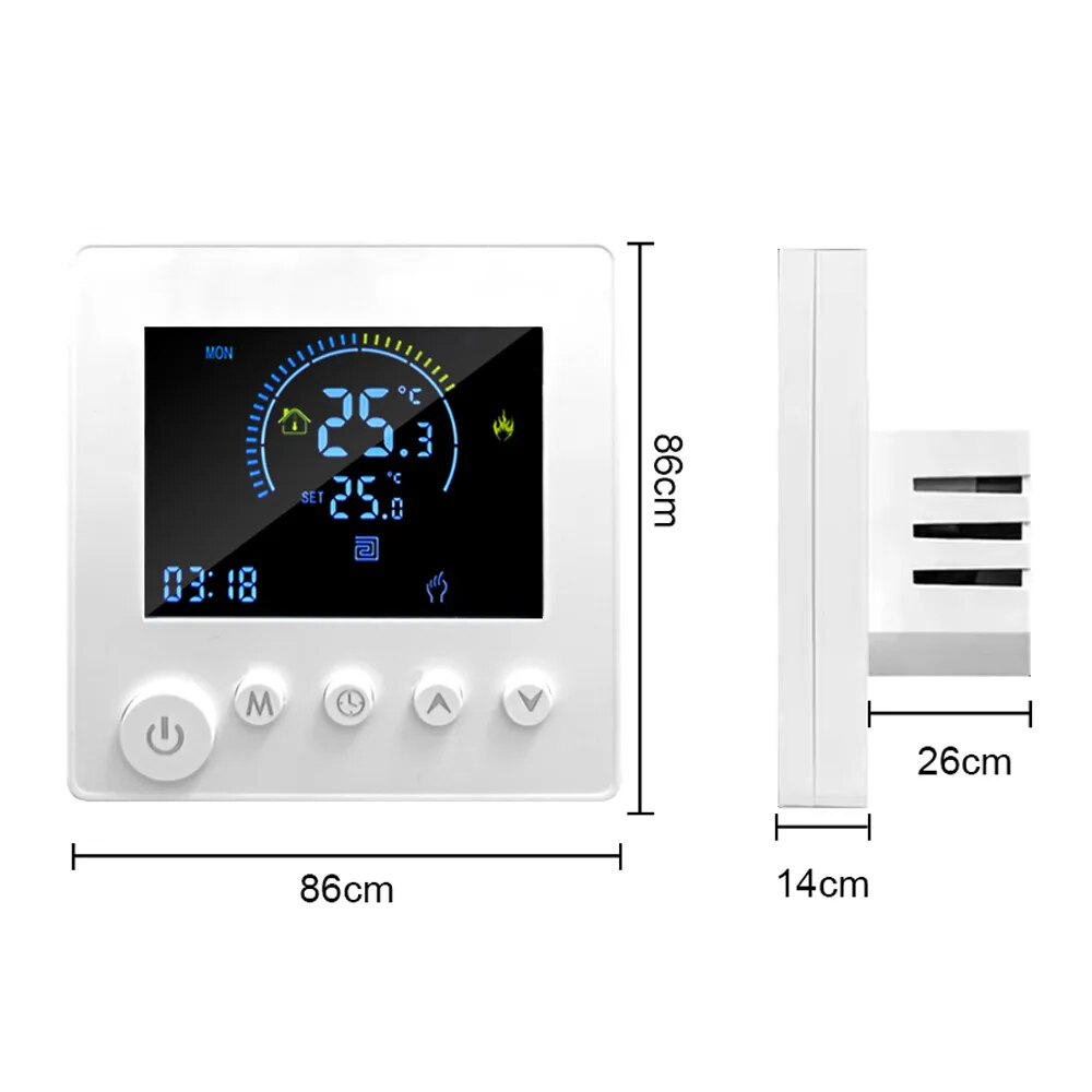 WiFi Smart Wall Thermostat with Tuya App