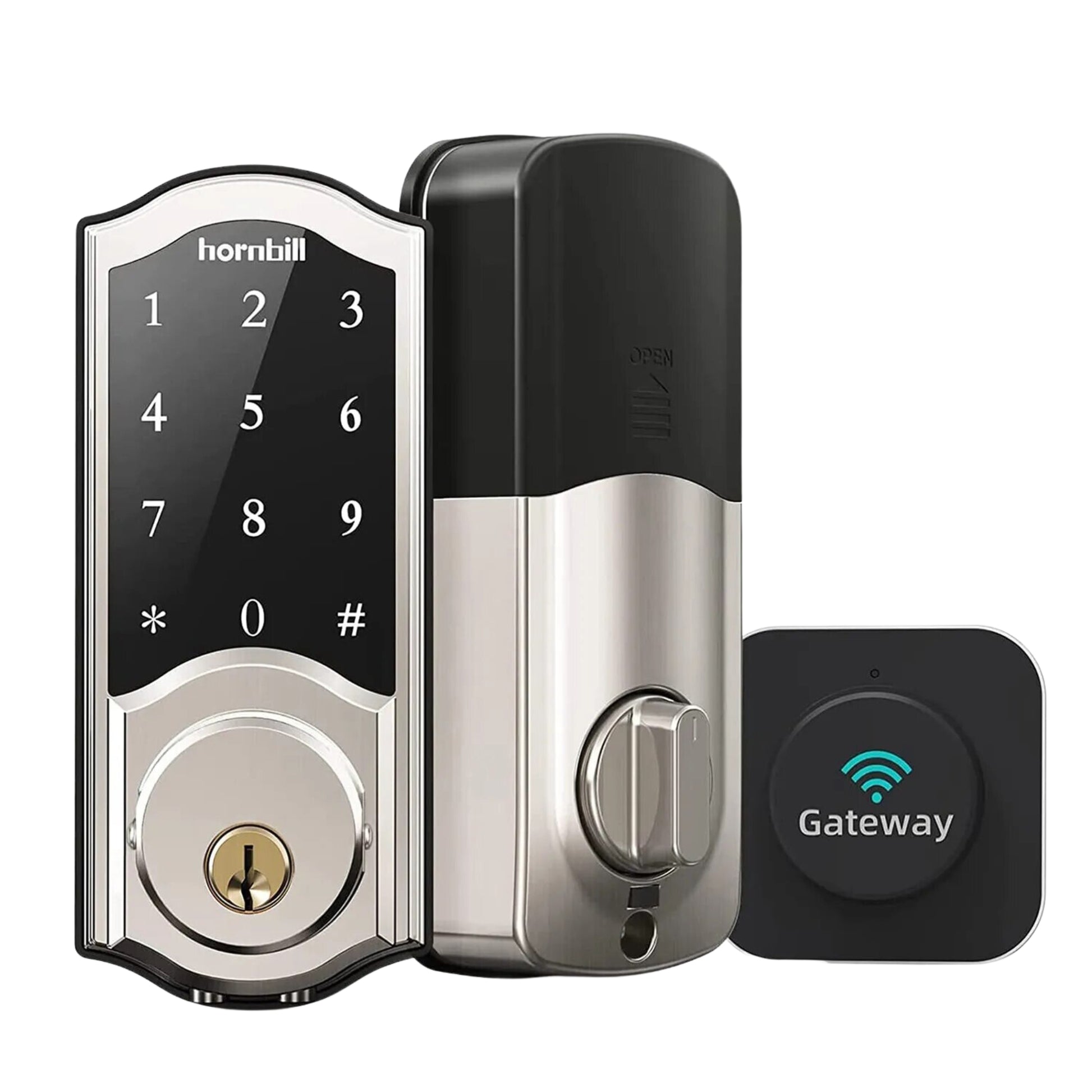 Hornbill Wi-Fi & Bluetooth Smart Lock with Touch Screen Keypad